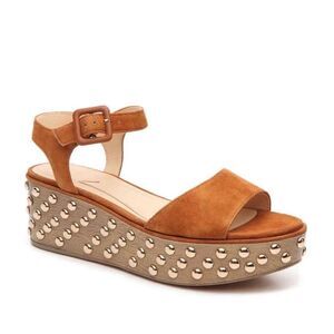 B Brian Atwood Franki Studded Tan Suede Boho Platform Sandals